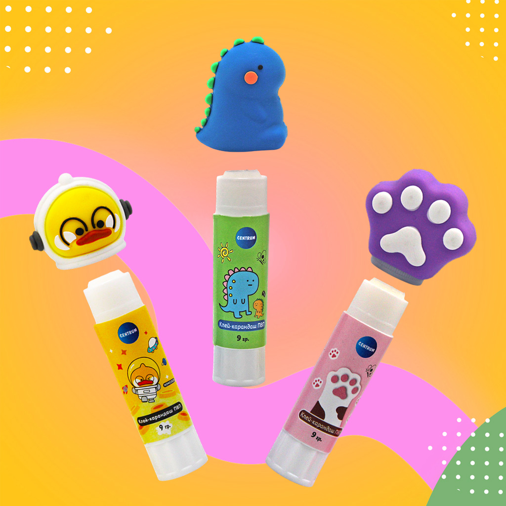 Клей – карандаш от Centrum. С ярким дизайном и творить веселее.