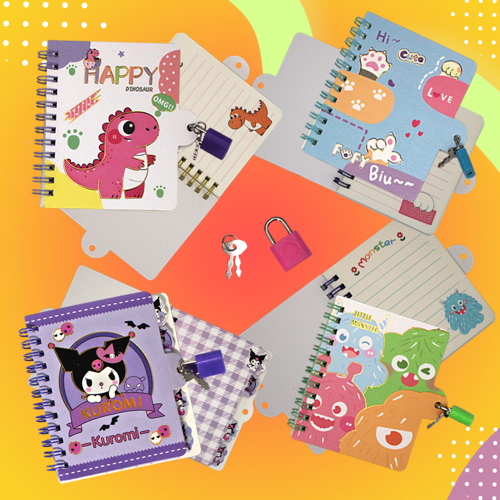 Блокноты на спирали с замочком от Centrum.